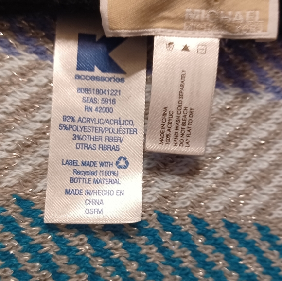 Scarf Bundle Michael Kors Studded Black Wrap - Picture 3 of 3